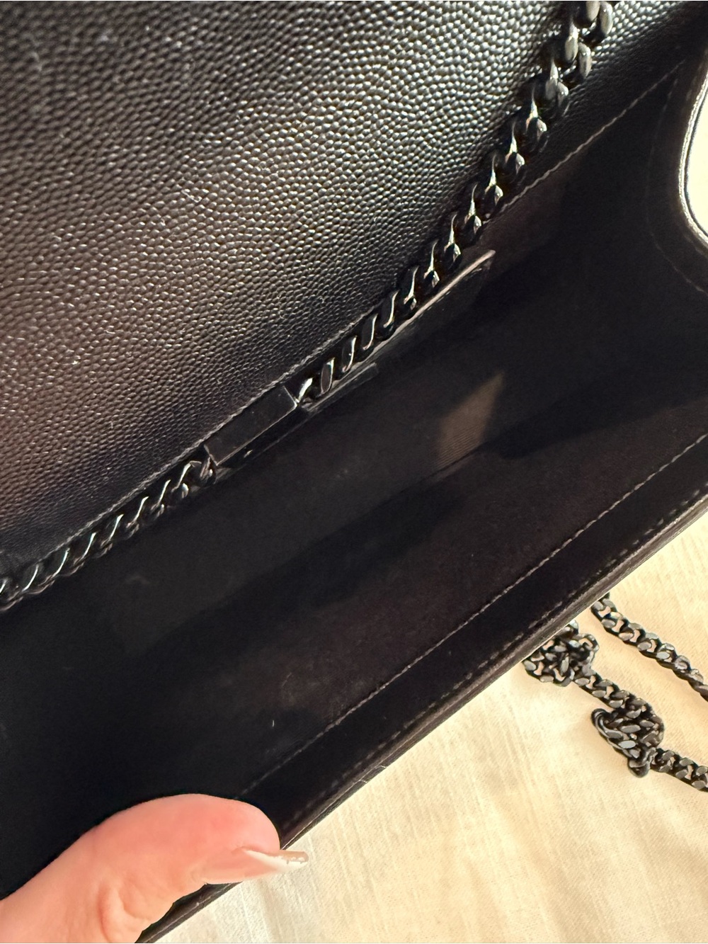 Saint Laurent Black Leather Kate Crossbody Medium - Picture 4 of 14